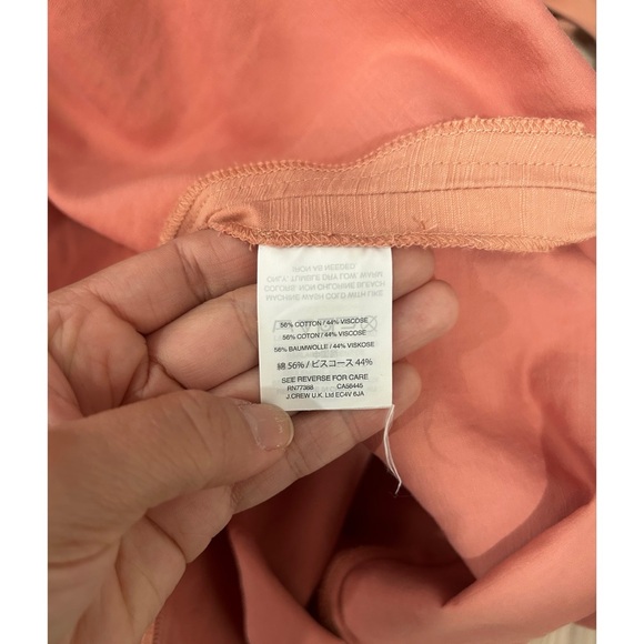 Madewell Women’s Apron Tie Waist Dress in Antique Coral Size 2 Cotton Linen - Picture 8 of 10